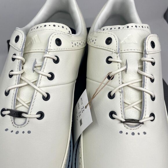 Adidas Boost MC 80 Leather Golf Shoes Men’s Off White Blue Comfort ID4749 NEW - Picture 7 of 10
